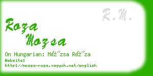 roza mozsa business card